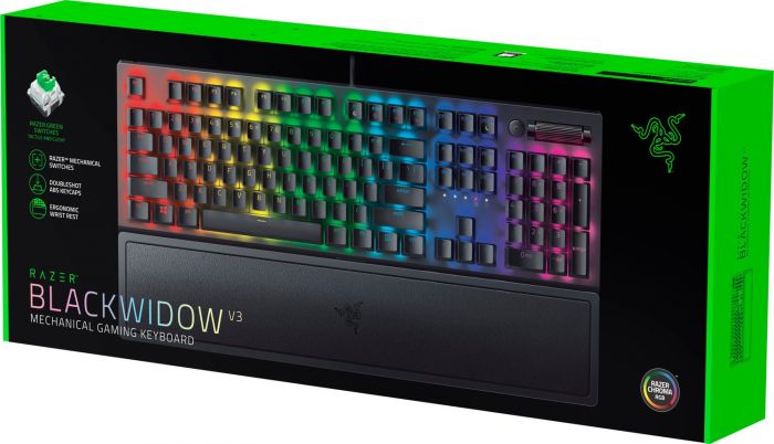 Клавіатура ігрова RAZER BlackWidow V3 Yellow Switch USB RU RGB, Black