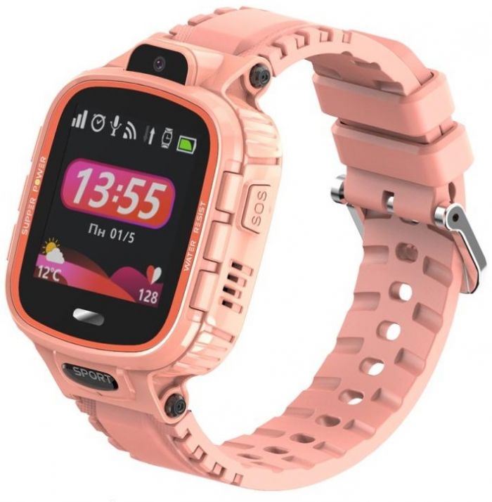 Дитячий GPS годинник-телефон GOGPS ME K27 Рожевий