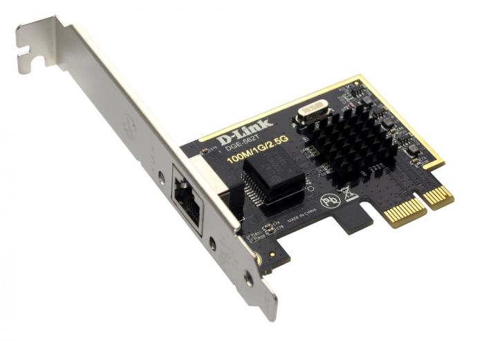 Мережевий адаптер D-Link DGE-562T 1port 2.5GBaseT, PCI-Express