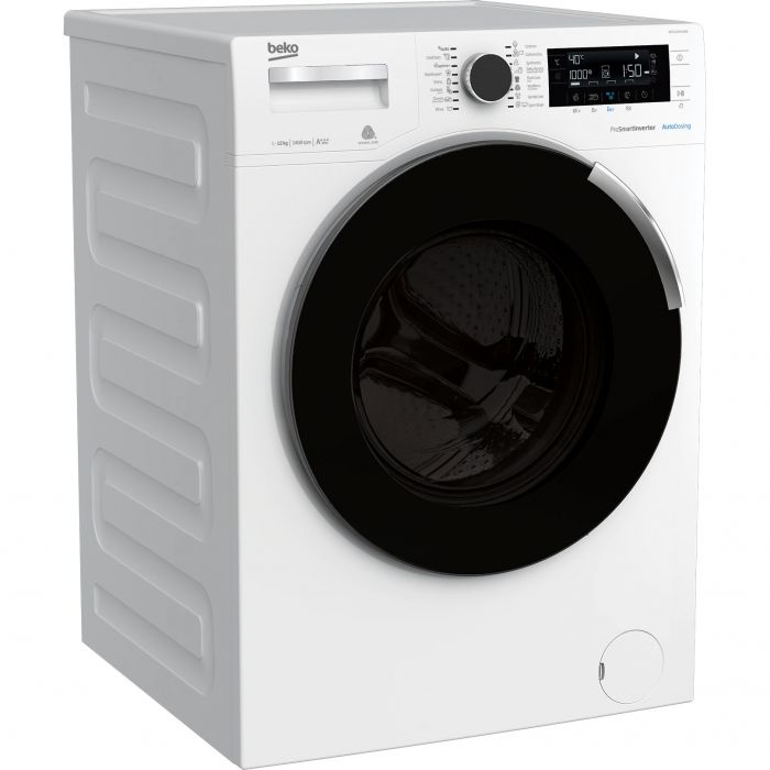 Пральні машини з фронт. загр. BEKO WTE12744XWD, 12кг, 1400, A+++(-20%), 67см, Автодоз, Дисплей, Білий