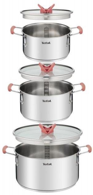 Набір посуду Tefal Opti Space, 6 предметів, нерж.сталь