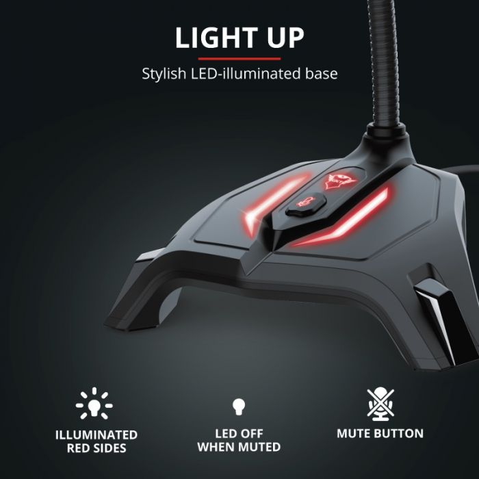 Мікрофон для ПК Trust GXT 215 Zabi LED-Illuminated USB Gaming Black