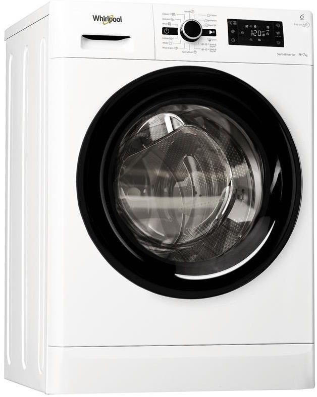 Прально-сушильна машина Whirlpool FWDG97168BEU, 9кг (7кг), 1600, A+, Пара, 60см, Дисплей, Білий