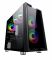 Корпус 2E GAMING CLARUS (GM5) MiniT, 2xUSB2.0,1xUSB3.0, 2x140мм ARGB,1x120мм ARGB, скло (передня/бічна панель),без БЖ,чорний
