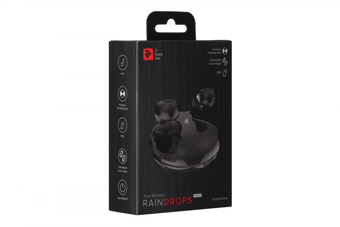 Навушники 2E RainDrops Light True Wireless Waterproof Mic Black