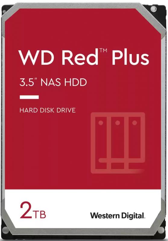 Жорсткий диск WD  2TB 3.5" 5400 128MB SATA Red Plus NAS