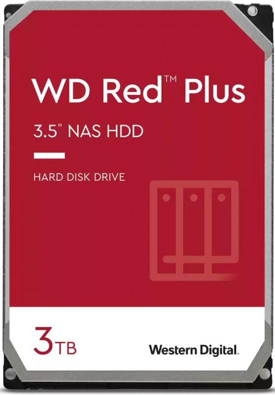 Жорсткий диск WD  3TB 3.5" 5400 128MB SATA Red Plus NAS