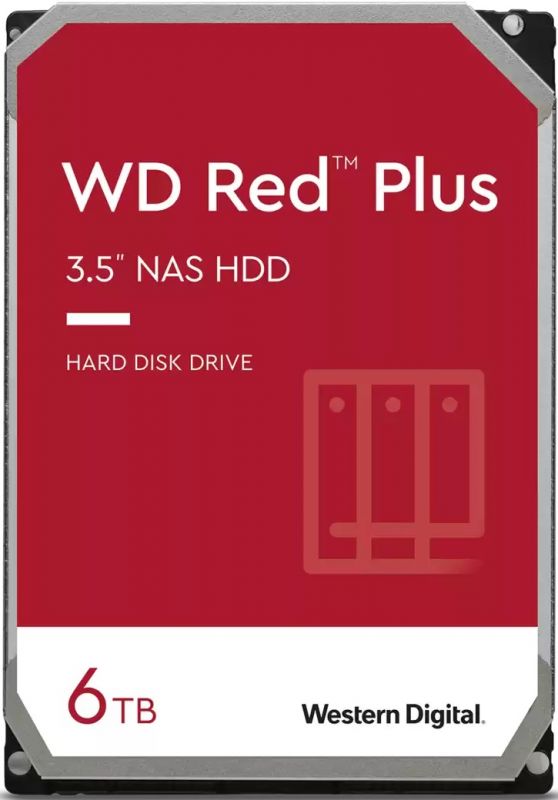 Жорсткий диск WD  6TB 3.5" 5400 128MB SATA Red Plus NAS