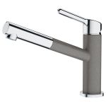 Змішувач Franke Orbit Pull Out/115.0623.141/з витяжним виливом/ одноричажний/хром-сірий камінь