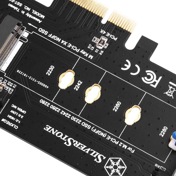 Плата-адаптер SST-ECM21-E PCIe x4 для SSD m.2 NVMe 2230, 2242, 2260, 2280