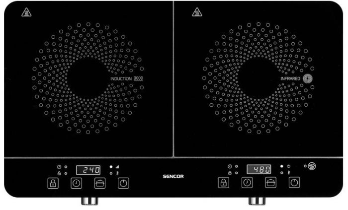 Індукційна електроплитка Sencor SCP4001BK