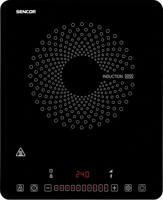 Індукційна ультратонка електроплитка Sencor SCP3701BK