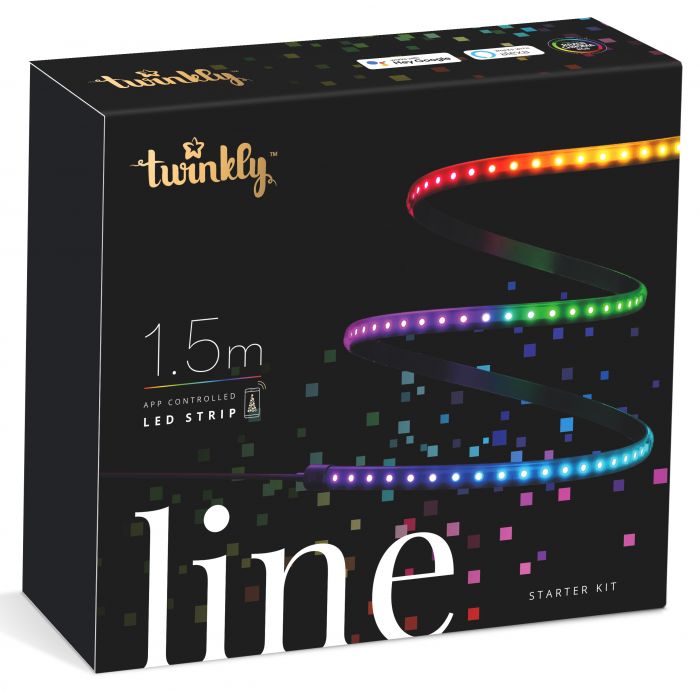 Smart LED Twinkly Line RGB, підсвічування, Gen II, IP20, довжина 1,5м, кабель чорный