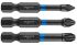 Біти ударні GRAPHITE, 3 од., 1/4", PZ1/2/3 x 50мм, сталь S2