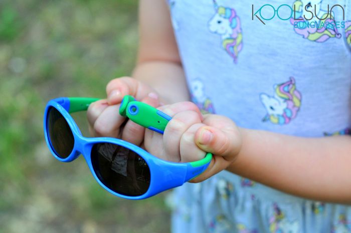 Дитячі сонцезахисні окуляри Koolsun синьо-зелені серії Flex (Розмір: 3+)