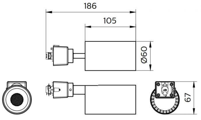 Прожектори для шинопровода ST031T LED20 / 840 21W 220-240V I WB WH GM