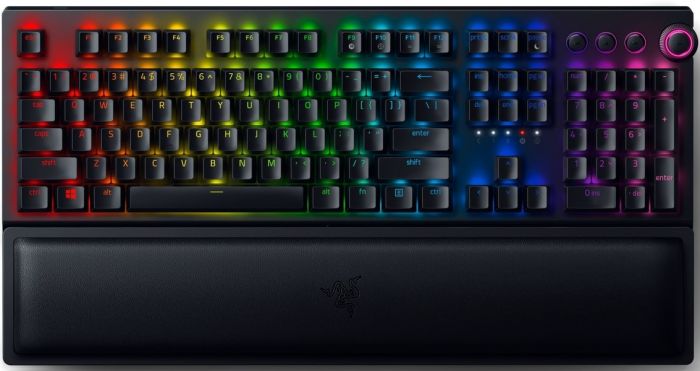 Клавіатура ігрова Razer BlackWidow V3 Pro Green Switch WL/BT/USB RU RGB, Black