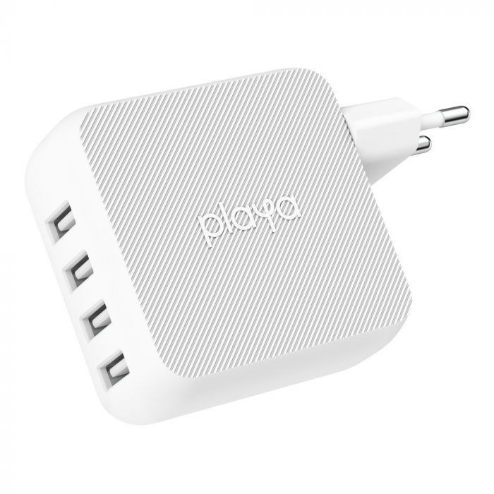 Мережевий ЗП Playa by Belkin Home Charger 40W 4-PORT USB 2.4A, white