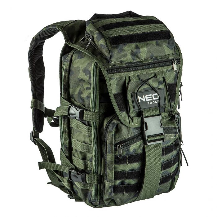 Рюкзак NEO "CAMO", туристичний, камуфляжний, 30л, 22 кишені, посилений, поліестер 600D, 50х29. 5х19 см