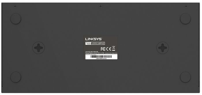 Комутатор LINKSYS LGS116P 8xGE PoE+, 8хGE, некерований