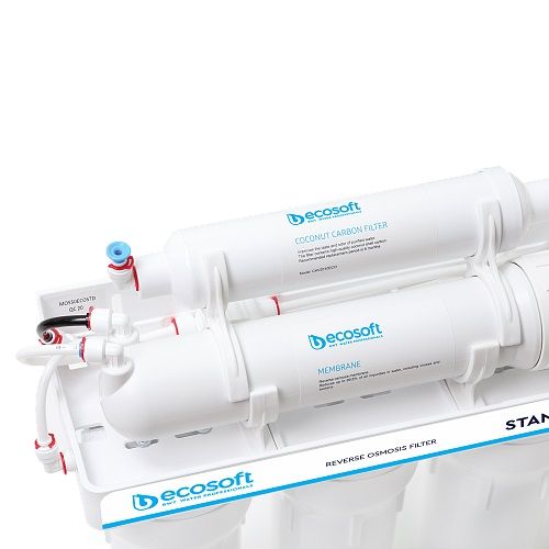 Фільтр зворотного осмосу Ecosoft Standard 5-50 (1 вугіль.картрідж, простий кран, 50 галл /добу)