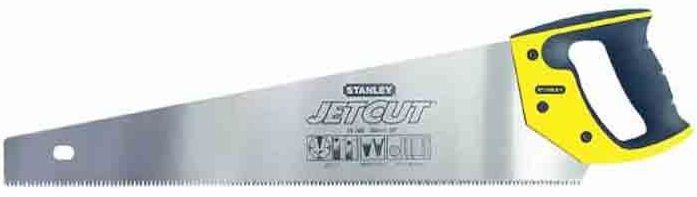 Ножівка по дереву Stanley "Jet-Cut SP", загартовані зубці з тригранним заточенням, 7TPI, 450мм