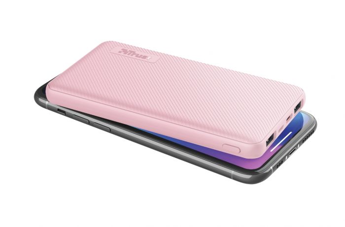 Портативний зарядний пристрій Trust Primo 10000 mAh Pink