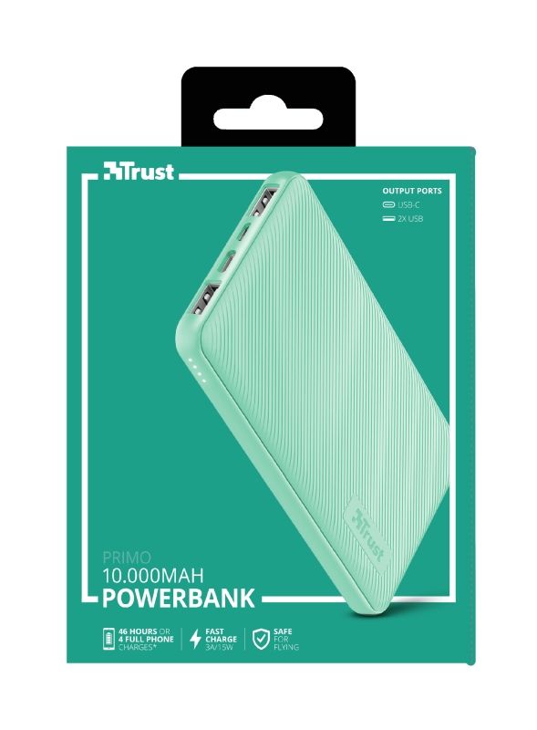 Портативний зарядний пристрій Power Bank Trust Primo 10000 mAh Mint