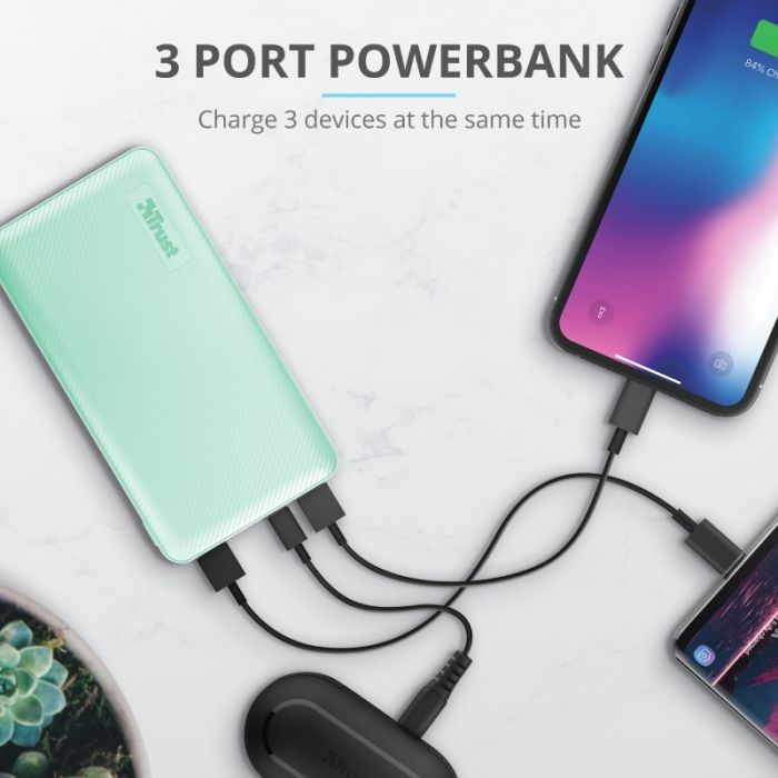 Портативний зарядний пристрій Power Bank Trust Primo 10000 mAh Mint