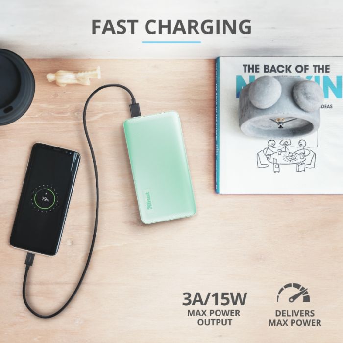 Портативний зарядний пристрій Power Bank Trust Primo 15000 mAh Mint