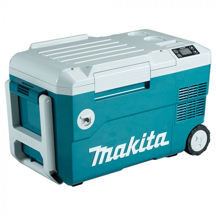 Холодильник мобільний акумуляторний Makita DCW180Z з функцією нагріву, 220/18/12В, -18° до +60°, 20л, 13кг