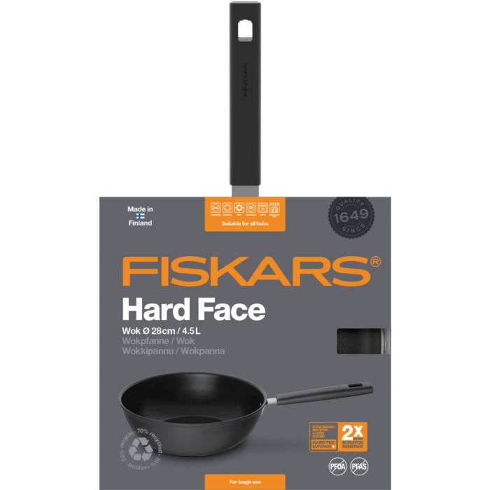 Сковорода ВОК Fiskars Hard Face 28 см 4,5 л