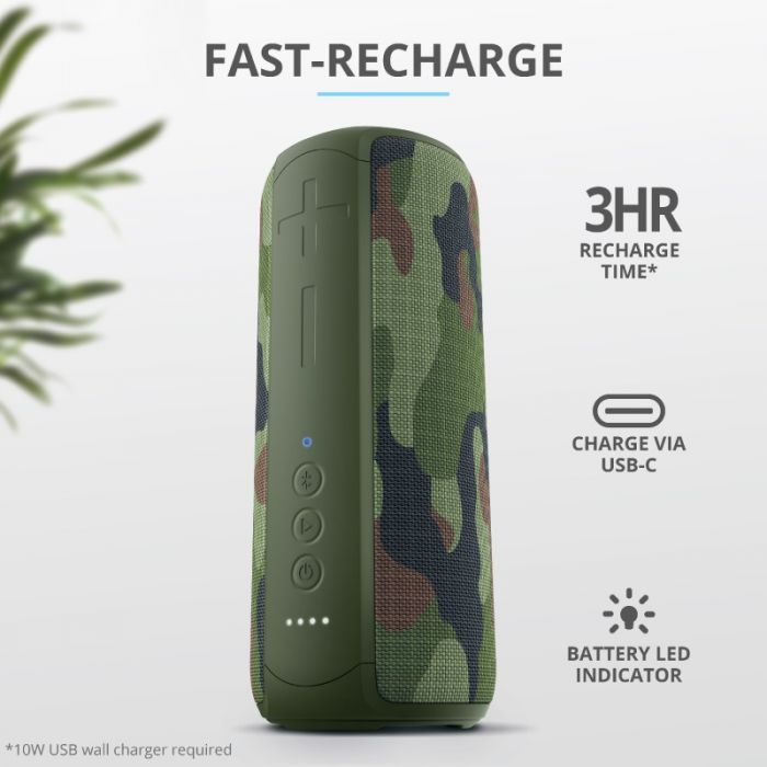 Акустична система Trust Caro Max Powerful Bluetooth Speaker Camo