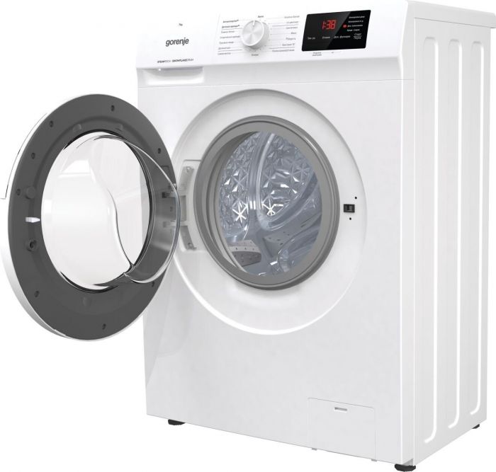 Пральна машина з фронт. загр. Gorenje WHE72SFS, 7кг, 1200, A+++, Пара, глибина 46см, Дисплей, Білий