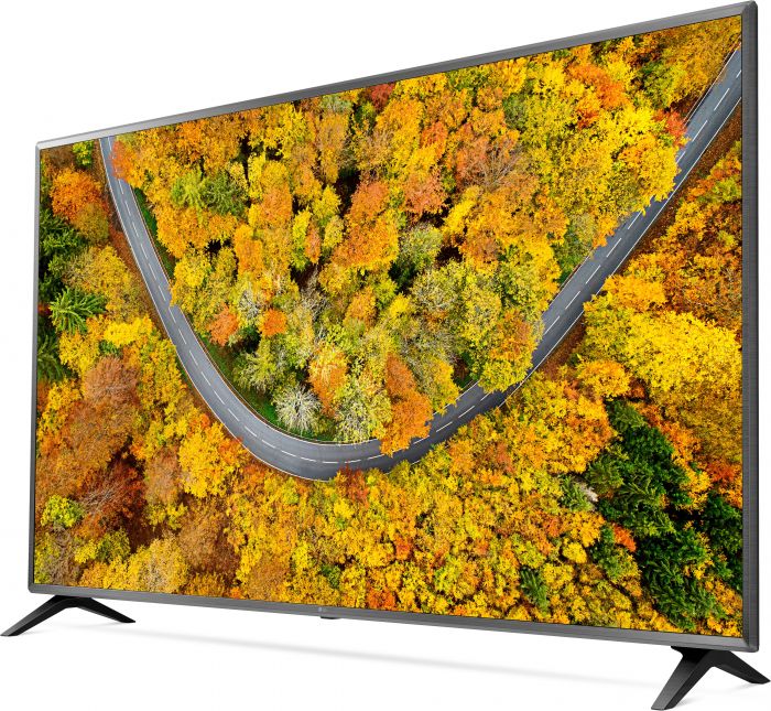 Телевiзор 75" LED 4K LG 75UP75006LC Smart, WebOS, Чорний