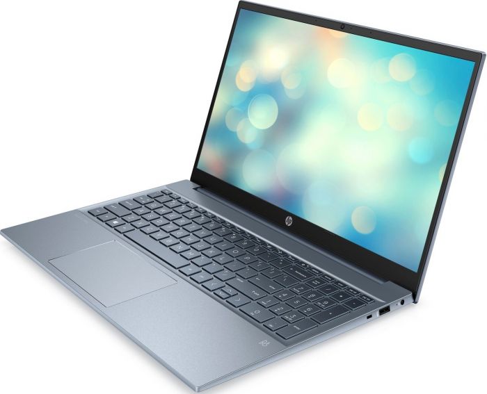 Ноутбук HP Pavilion 15-eh1022ua 15.6" FHD IPS AG, AMD R5-5500U, 8GB, F256GB, UMA, DOS, блакитний