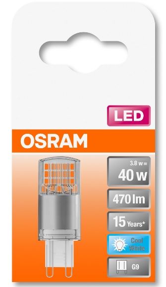 Лампа світлодіодна OSRAM LEDPIN40 3,8W/840 230V CL G9 FS1