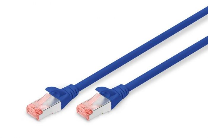 Патч-корд DIGITUS CAT 6 S-FTP, 1м, AWG 27/7, LSZH, синій