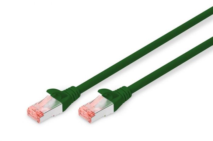 Патч-корд DIGITUS CAT 6 S-FTP, 1м, AWG 27/7, LSZH, зелений