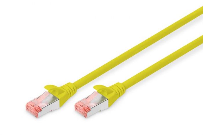 Патч-корд DIGITUS CAT 6 S-FTP, 0.5м, AWG 27/7, LSZH, жовтий