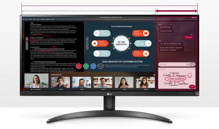 Монітор LG 29" 29WP500-B 2xHDMI, Audio, IPS, 2560x1080, sRGB99%, FreeSync, HDR10