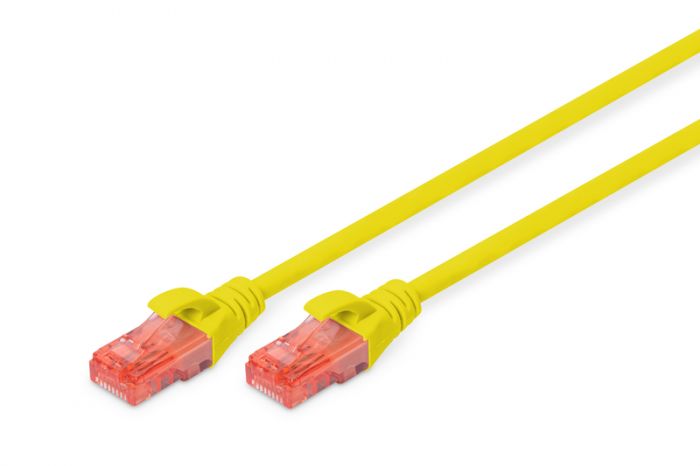 Патч-корд DIGITUS CAT 6 UTP, 3м, AWG 26/7, Cu, LSZH, жовтий