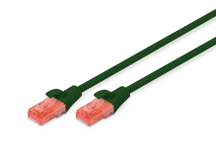 Патч-корд DIGITUS CAT 6 UTP, 1м, AWG 26/7, Cu, LSZH, зелений