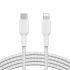 Кабель Belkin USB-С - Lightning, BRAIDED, 2m, white
