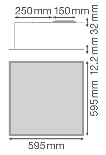 Панель світлодіодна LEDVANCE PANEL 600x600 IP54 36W/4000 K OP WT