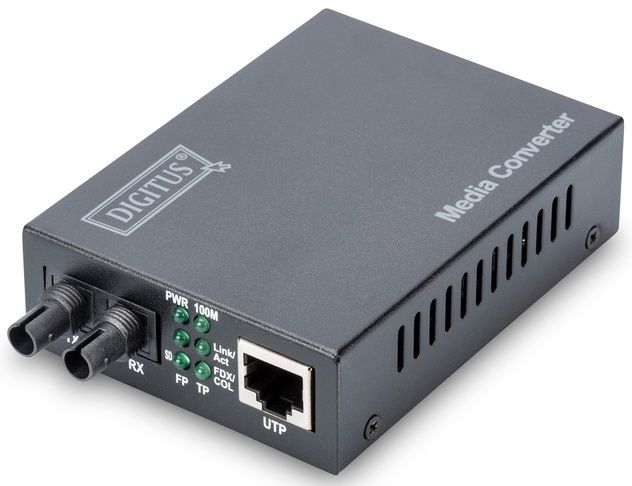 Медіа конвертор DIGITUS Fast Ethernet, RJ45 / MM ST, 1310 m, 2km