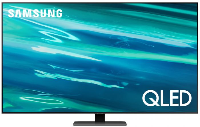 Телевiзор 55" QLED 4K Samsung QE55Q80AAUXUA Smart, Tizen, Gray