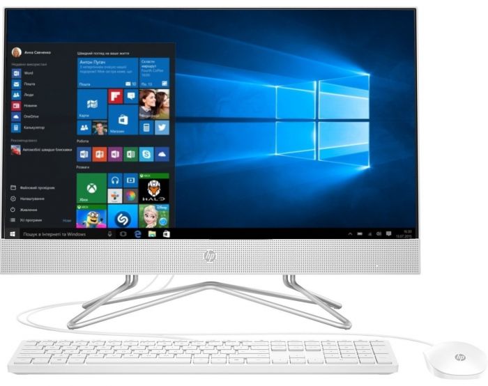 Персональний комп'ютер-моноблок HP All-in-One 21.5FHD IPS AG/Intel Pen J5040/8/256F/int/kbm/DOS/White