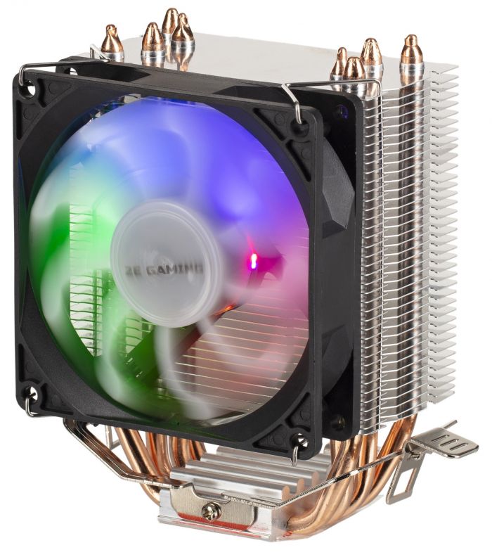Процесорний кулер 2E GAMING AIR COOL (AC90D4-RGB) RGB,775,115X,1366, FM1,FM2,AM2,AM2+,AM3,AM3+,AM4, 90мм,2510-4pin, TDP 130W