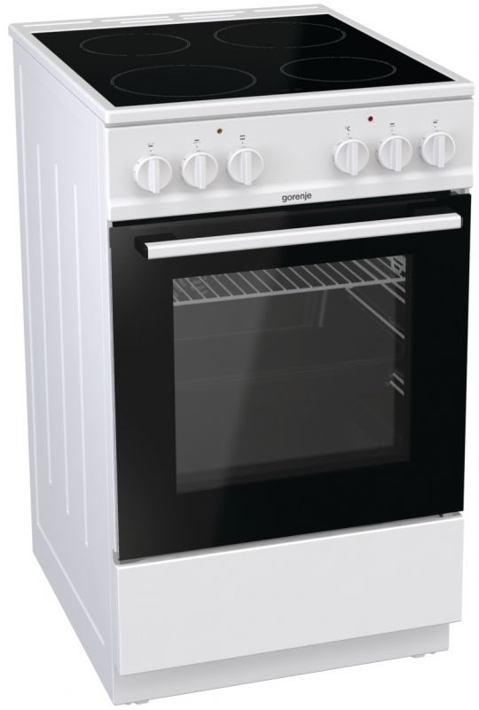 Плита Gorenje EC5151WG/склокераміка/ 50х60/ духовка - 70 л/гриль/ багаторівневе приготування/ білий